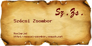Szécsi Zsombor névjegykártya
